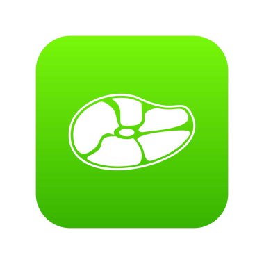 Biftek simgesi dijital yeşil