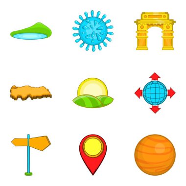 Dünya Politika simgeler ayarla, tarzı çizgi film