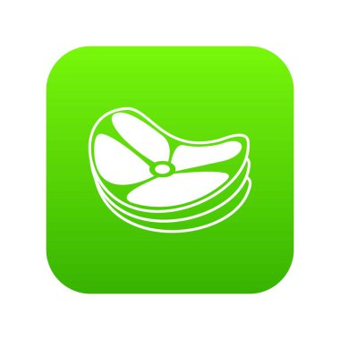 Biftek simgesi dijital yeşil