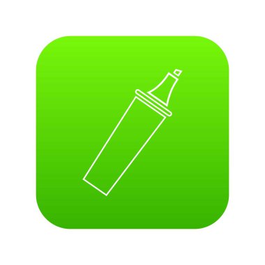 İpucu kalem simgesi yeşil vektör hissettim