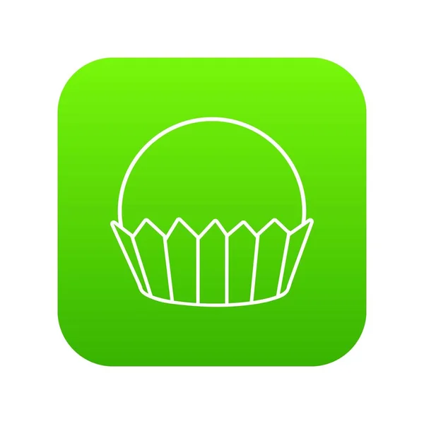 Cupcake Symbol grüner Vektor — Stockvektor