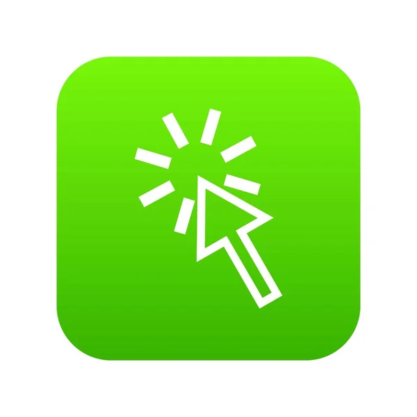 Clique ícone verde digital — Vetor de Stock