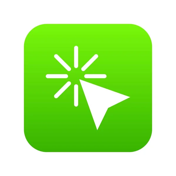 Klicka på ikonen digital green — Stock vektor