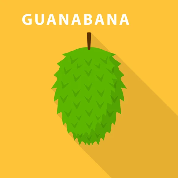 Икона Гуанабаны, плоский стиль — стоковый вектор