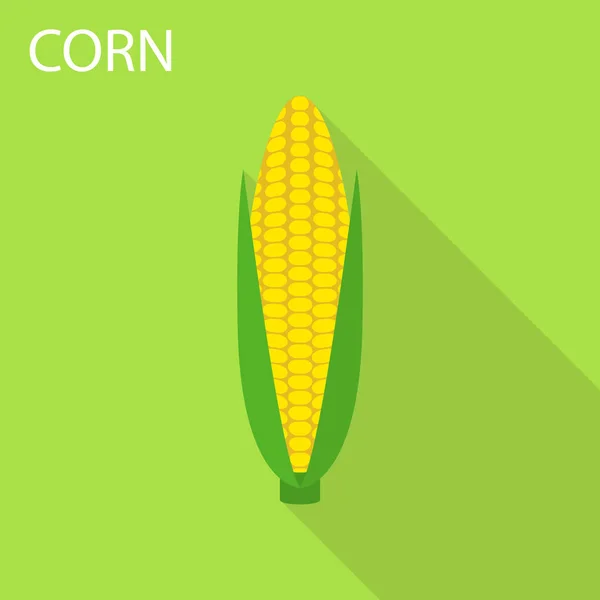 Corn icon, flat style — Stock Vector