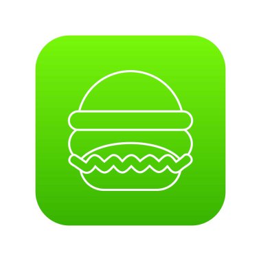 Burger yeşil simge vektör