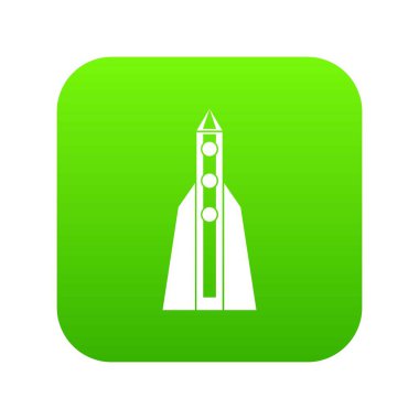 Roket simgesi dijital yeşil