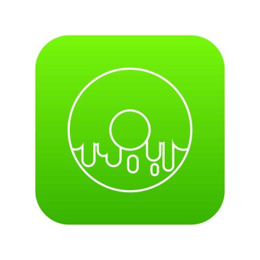 Çörek yeşil simge vektör