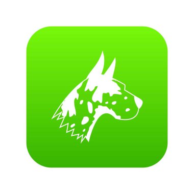 Danua köpek simgesi dijital yeşil