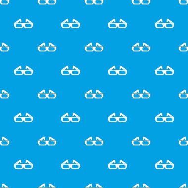 3D gözlük desen vektör kesintisiz mavi