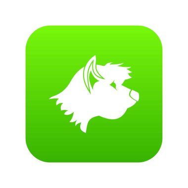 Terrier köpek simgesi dijital yeşil