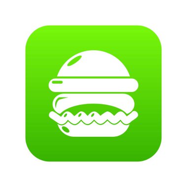 Burger yeşil simge vektör