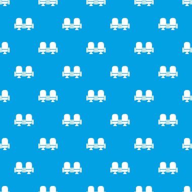 Koltuk tiyatro desen vektör kesintisiz mavi