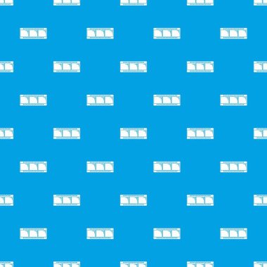 Film şeridi desen vektör kesintisiz mavi