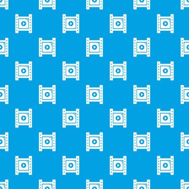 Oyun film şeridi desen vektör kesintisiz mavi tekrar herhangi bir kullanım için