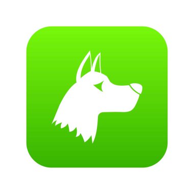 Doberman köpek simgesi dijital yeşil