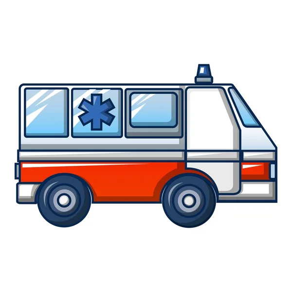 Ambulans lastbil ikon, tecknad stil — Stock vektor