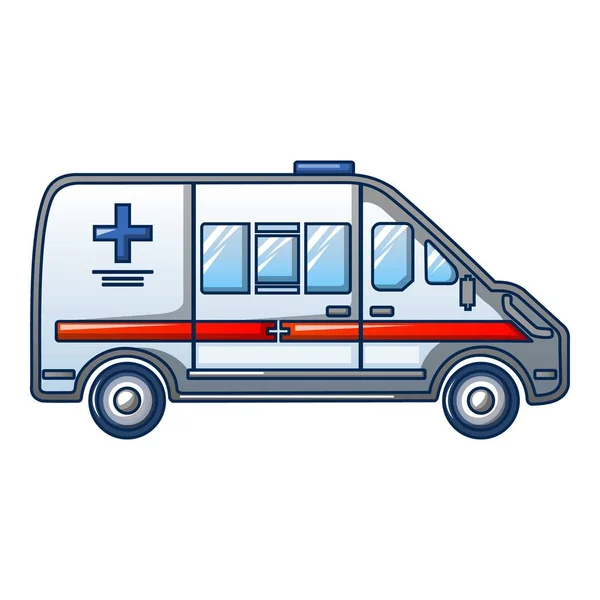 Ambulans bil ikon, tecknad stil — Stock vektor