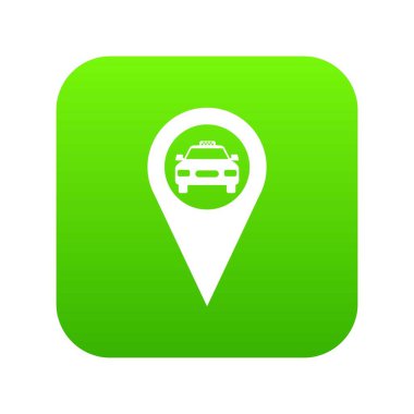 Geo taksi simgesi dijital yeşil