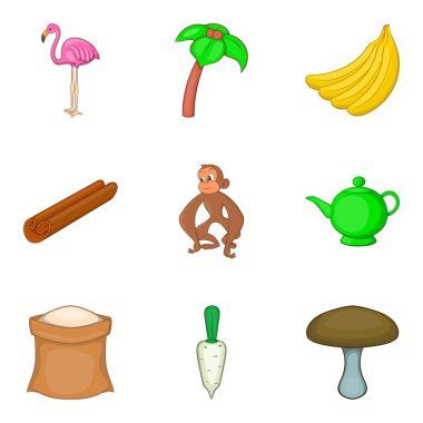 Aydınlanma Icons set, karikatür tarzı yaşın