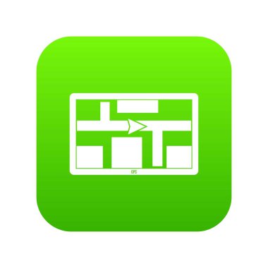 GPS navigasyon simge dijital yeşil