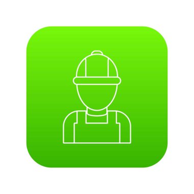 Adam mekanik simge yeşil vektör