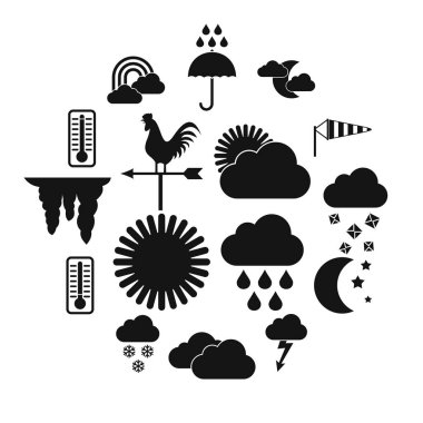 Hava Icons set, basit tarzı