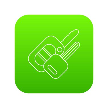 Otomatik anahtar simgesi yeşil vektör