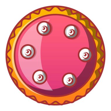 Doğum günü pastası simgesi, çizgi film tarzı