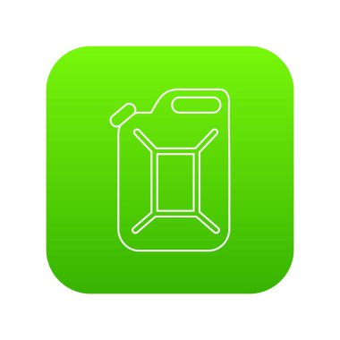 Teneke kutu yeşil simge vektör