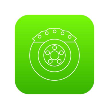 Fren pabucu yeşil simge vektör