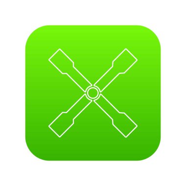 İngiliz anahtarı simgesi yeşil vektör