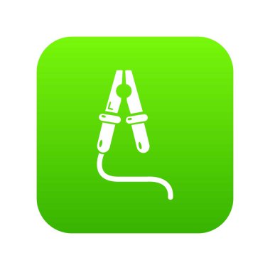 Jumper Kablo yeşil simge vektör