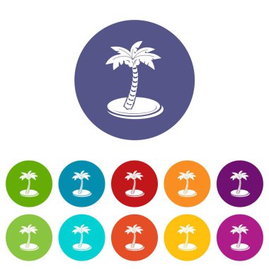 Palmiye ağacı hindistancevizi simgesi, basit tarzı ile