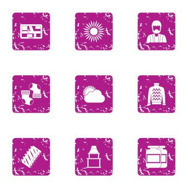 İş gps simgeler kümesi, grunge tarzı