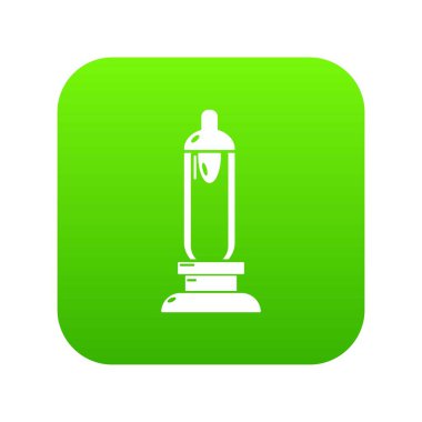 Araba mum yeşil simge vektör