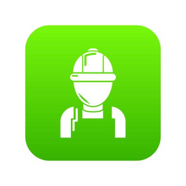 Adam mekanik simge yeşil vektör