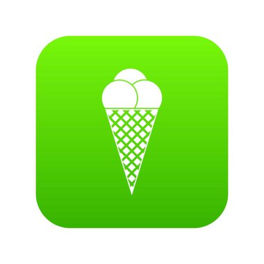 Dondurma simgesi dijital yeşil