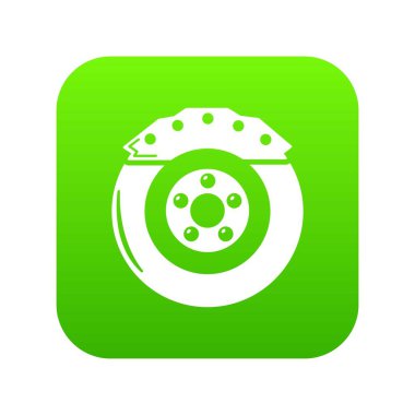 Fren pabucu yeşil simge vektör