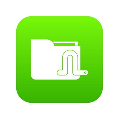 Bilgisayar solucanı simgesi dijital yeşil