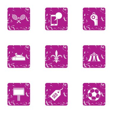 Spor salonu simgeler kümesi, grunge tarzı