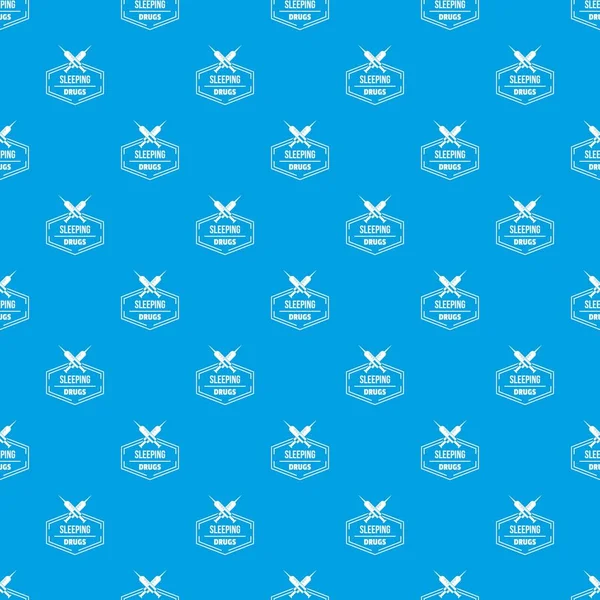 Şırınga uyuşturucu desen vektör kesintisiz mavi