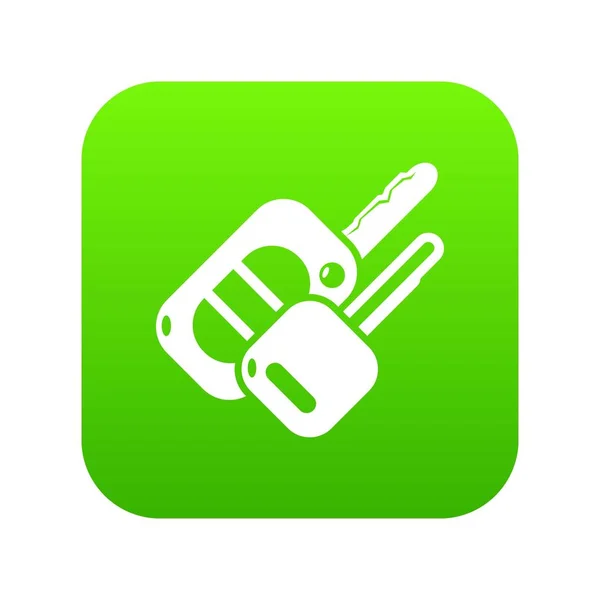 自動緑鍵のアイコン ベクトル — ストックベクタ