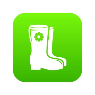 Çizmeler yeşil simge vektör