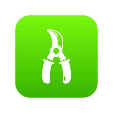 Üzüm makas yeşil simge vektör