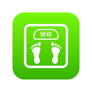 Ağırlık ölçek simgesi dijital yeşil