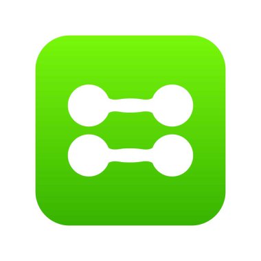 Halter simgesi dijital yeşil çifti