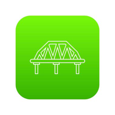 Kemerli tren Köprüsü yeşil simge vektör