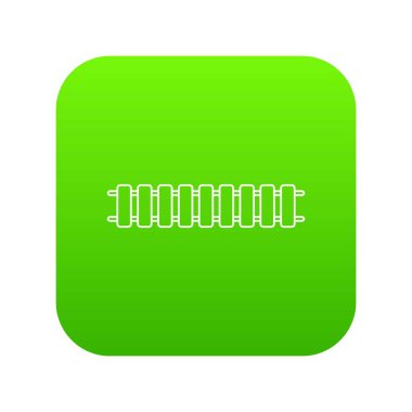 Lokomotif demiryolu yeşil simge vektör