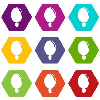 9 vektör daire dondurma Icons set